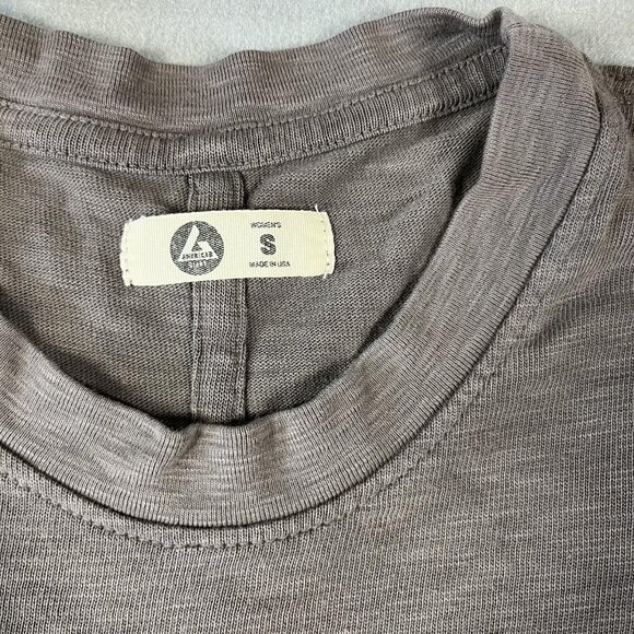 American Giant Shirt Womens Small Gray Long Sleeve Crewneck 100% Cotton USA - Picture 2 of 12